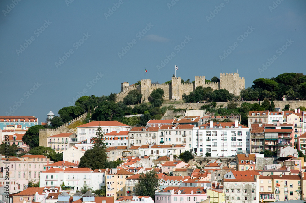 Lisbon skyline with Castle of St George