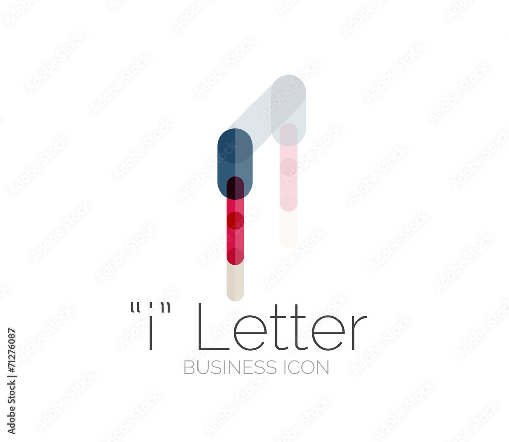 I letter logo, minimal line design I letter logo, minimal line design