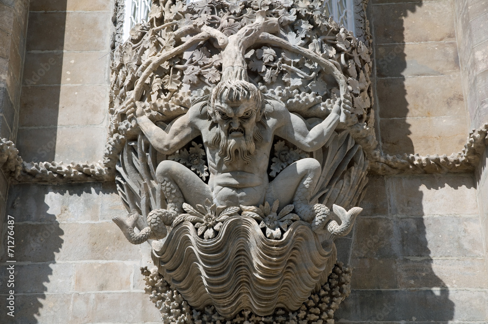 Detail on Pena Palace, Sintra, Portugal
