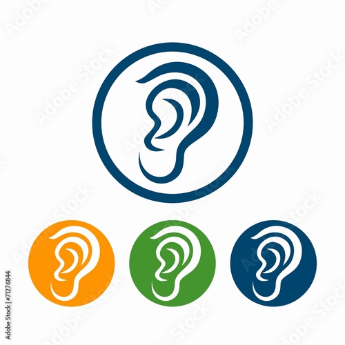 Ear Hearing Icon Logo