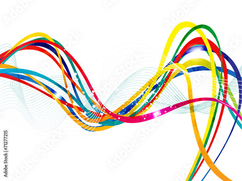 abstract artistic line wave background