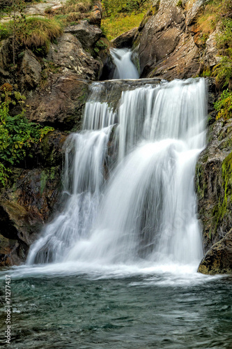 Beautiful veil cascading waterfall