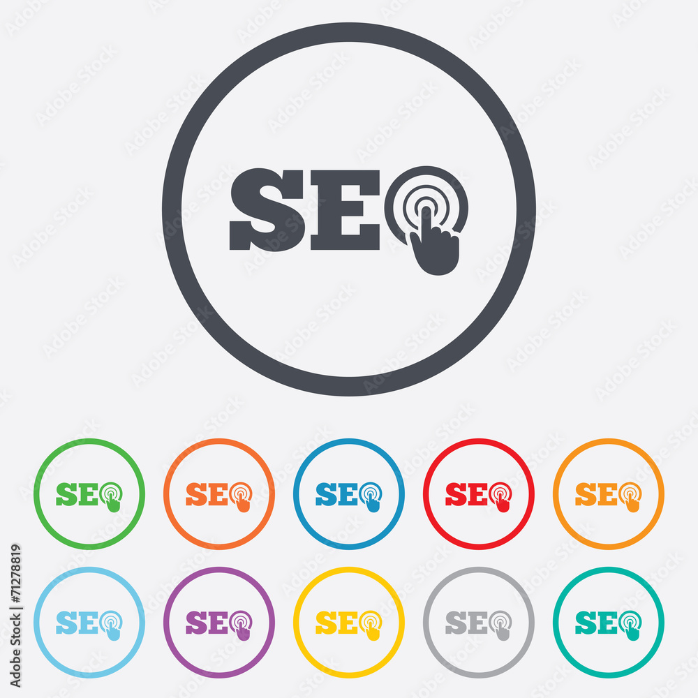 SEO sign icon. Search Engine Optimization symbol. SEO sign icon. Search Engine Optimization symbol.