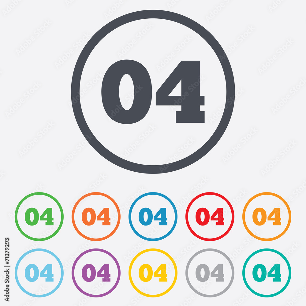 Fourth step sign. Loading process symbol. Fourth step sign. Loading process symbol.