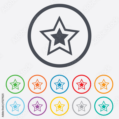 Star sign icon. Favorite button. Navigation