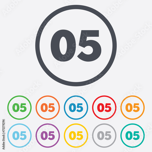 Fifth step sign. Loading process symbol.