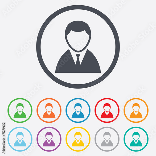 User sign icon. Person symbol.
