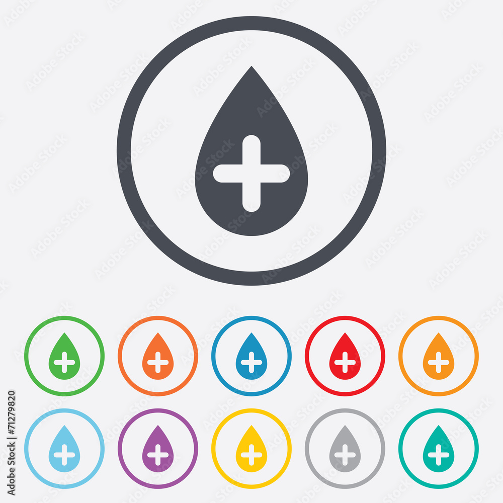 Obraz premium Water drop sign icon. Softens water symbol.