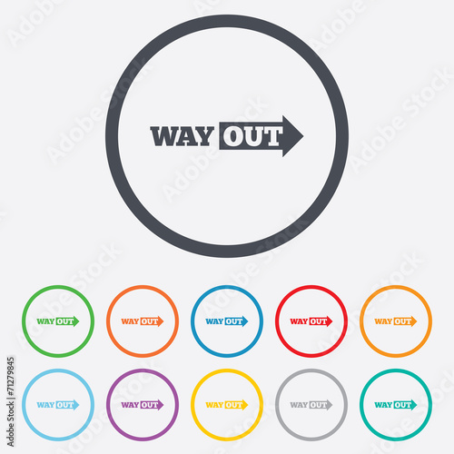 Wallpaper Mural Way out right sign icon. Arrow symbol. Torontodigital.ca