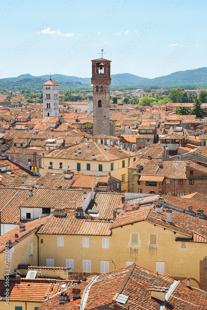 Panorama of Lucca. Tuscany. Italy.