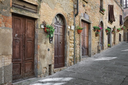 Typical street in Tuscany  Italy