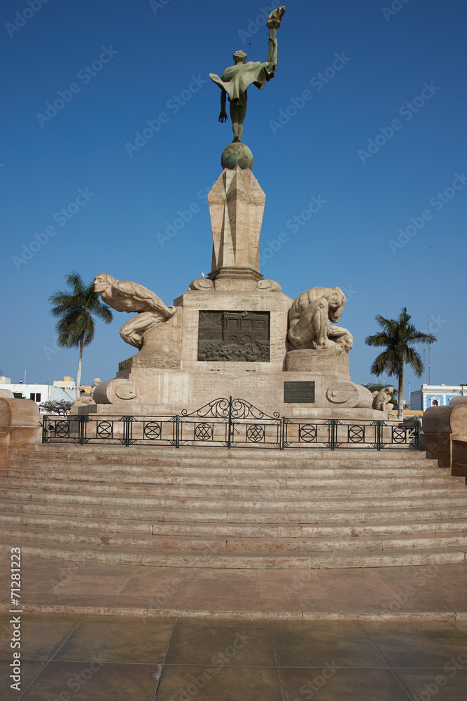 Freedom Monument in Trujillo in Northern Peru