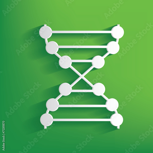 Enzyme symbol on green background,clean vector