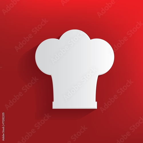 Hat cooking design on red background,clean vector