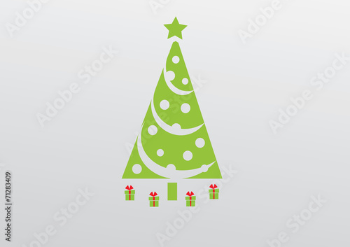 choinka,kartka świąteczna