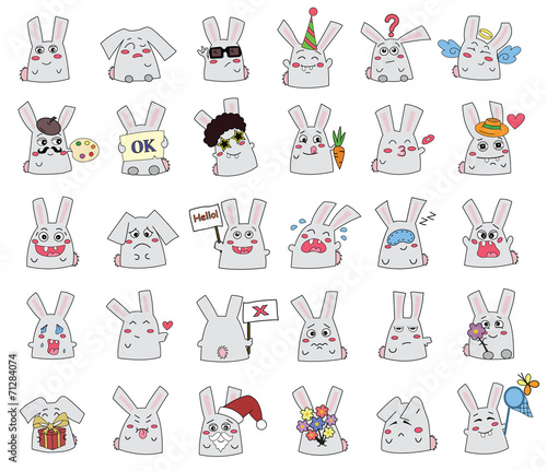 rabbits  in smiles