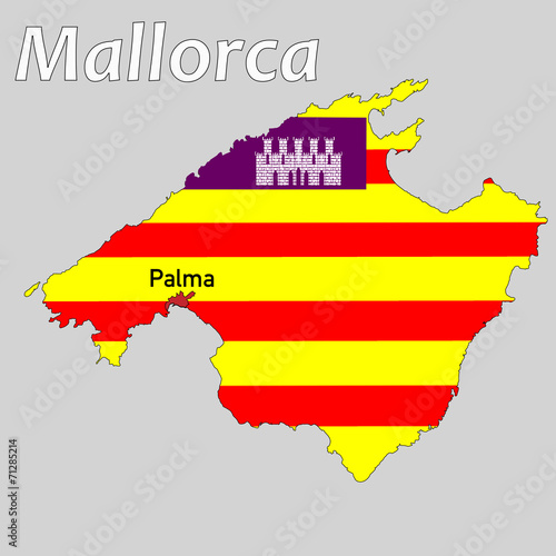 Karte der Insel Mallorca