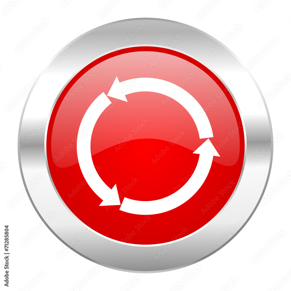 refresh red circle chrome web icon isolated refresh red circle chrome web icon isolated