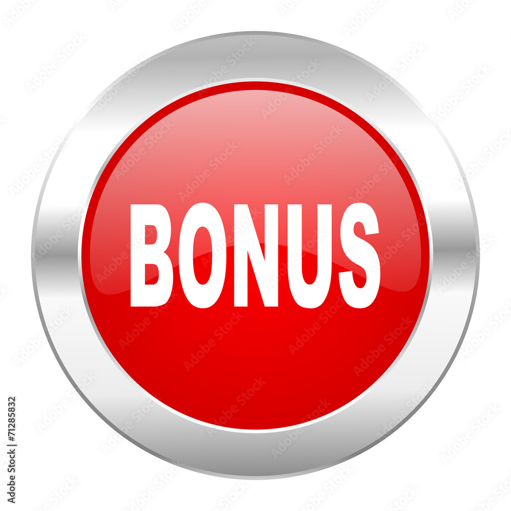 bonus red circle chrome web icon isolated bonus red circle chrome web icon isolated