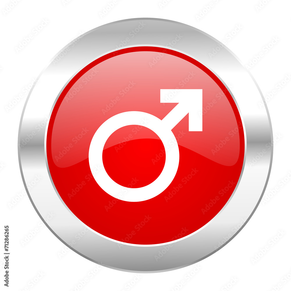 male red circle chrome web icon isolated male red circle chrome web icon isolated