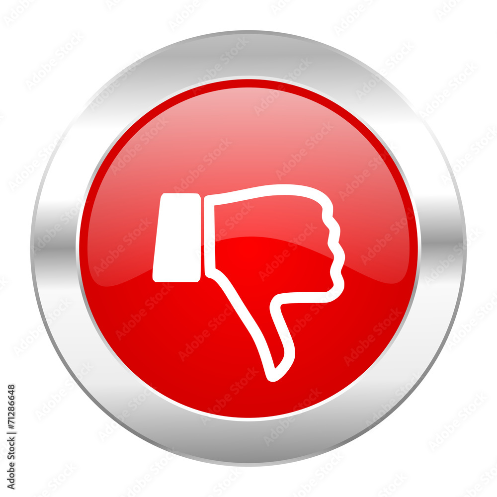 dislike red circle chrome web icon isolated dislike red circle chrome web icon isolated