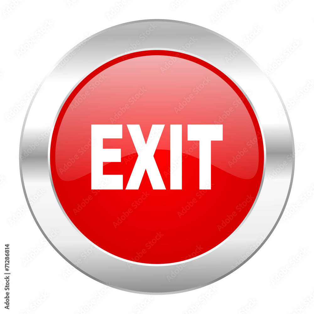 exit red circle chrome web icon isolated exit red circle chrome web icon isolated