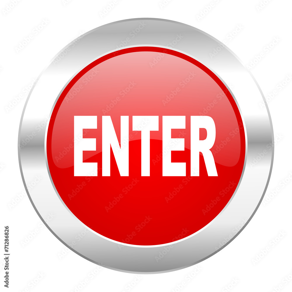 enter red circle chrome web icon isolated enter red circle chrome web icon isolated
