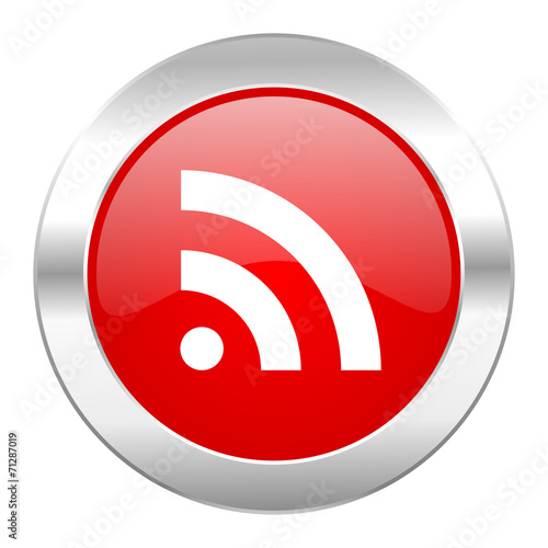 rss red circle chrome web icon isolated