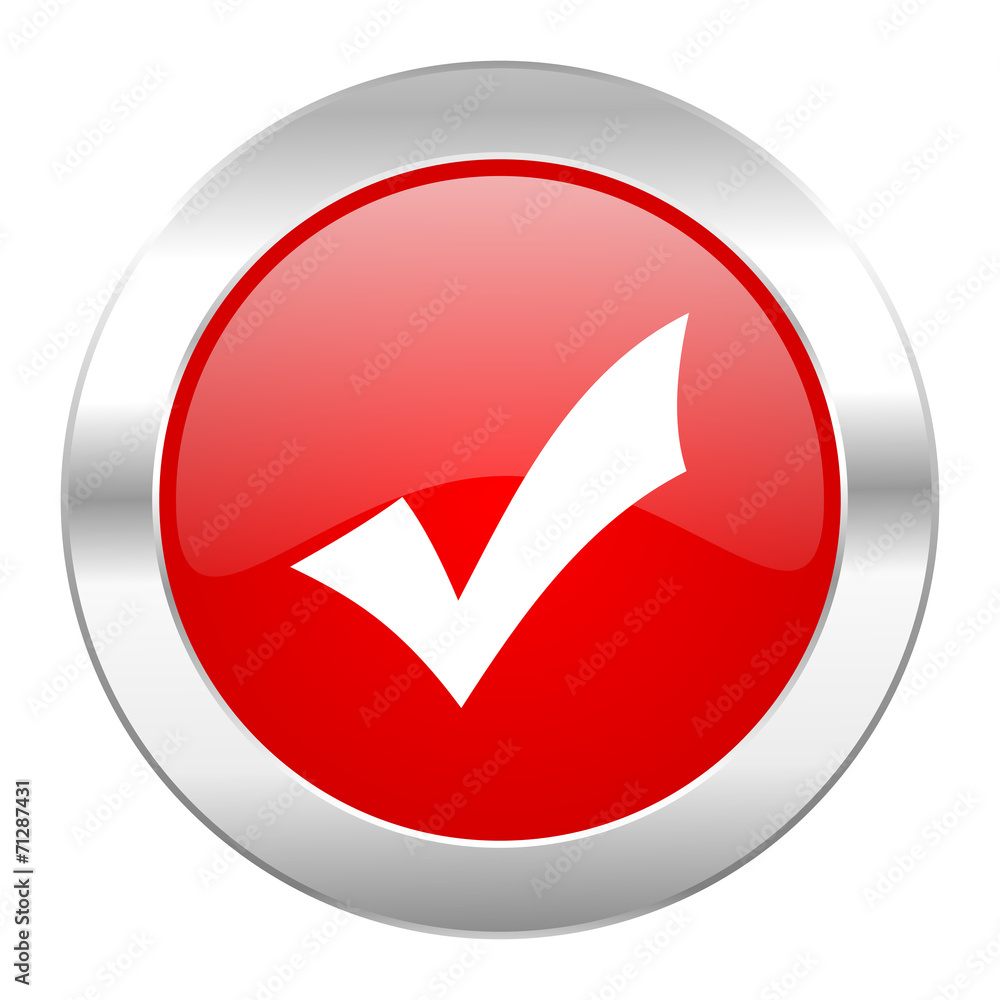 accept red circle chrome web icon isolated accept red circle chrome web icon isolated