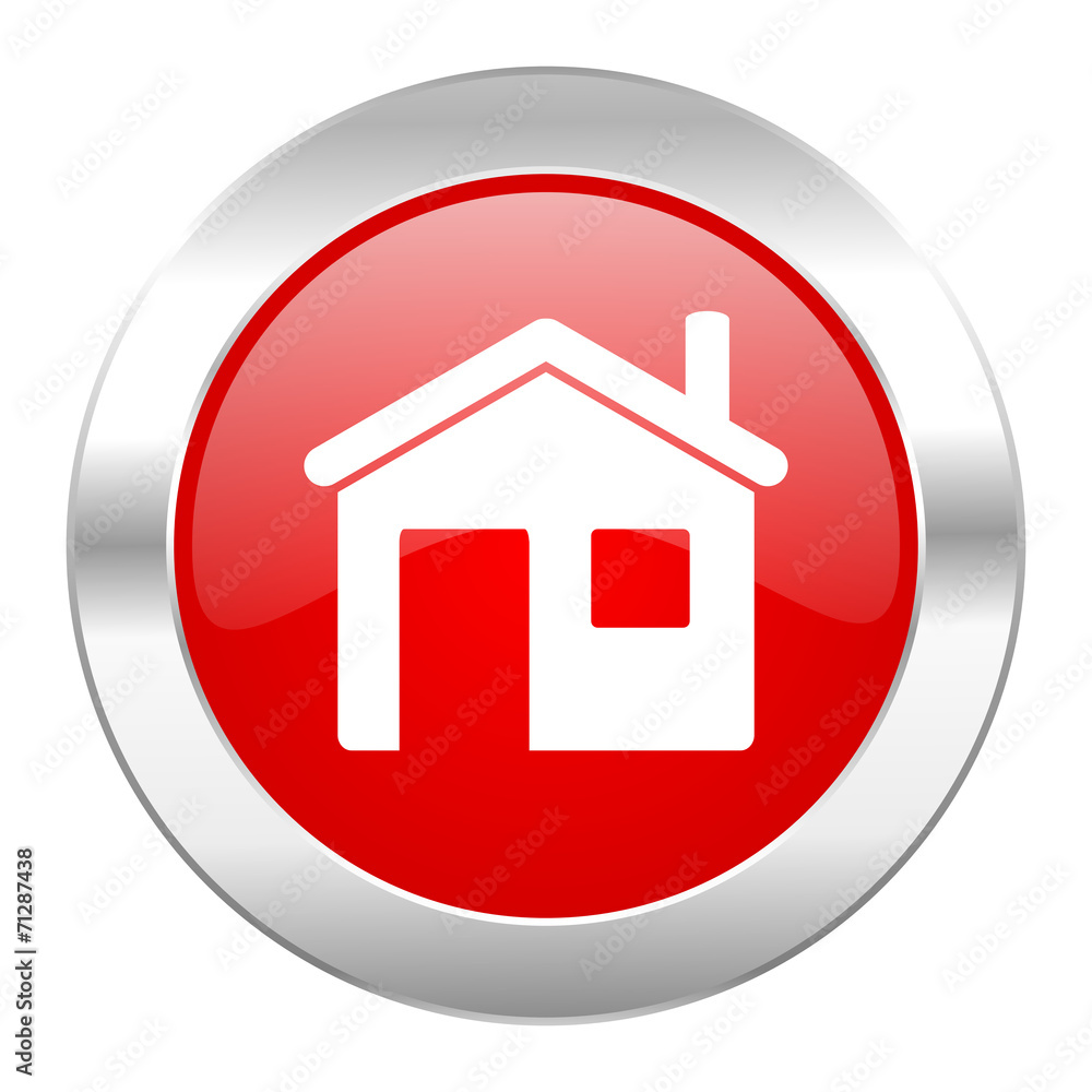 house red circle chrome web icon isolated house red circle chrome web icon isolated