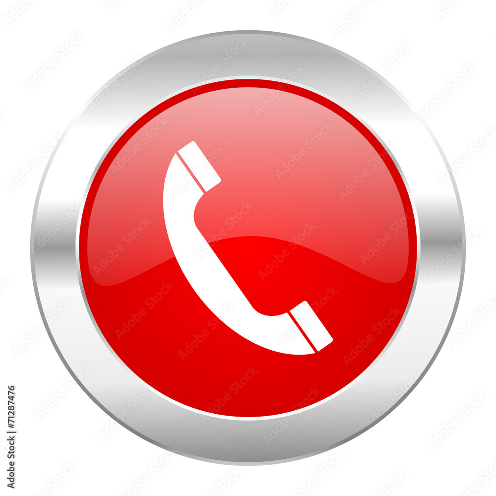 phone red circle chrome web icon isolated phone red circle chrome web icon isolated