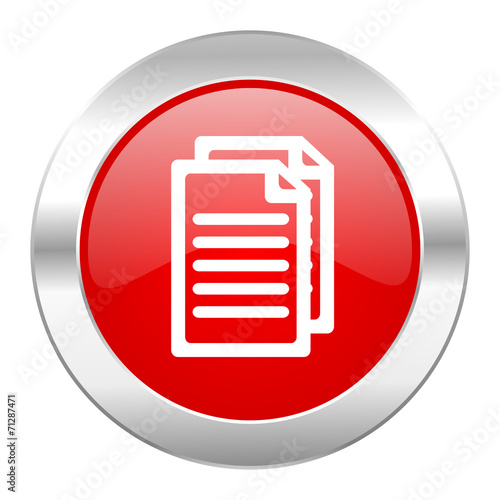 document red circle chrome web icon isolated