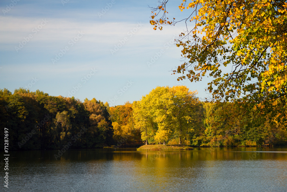 golden autumn on the lake.