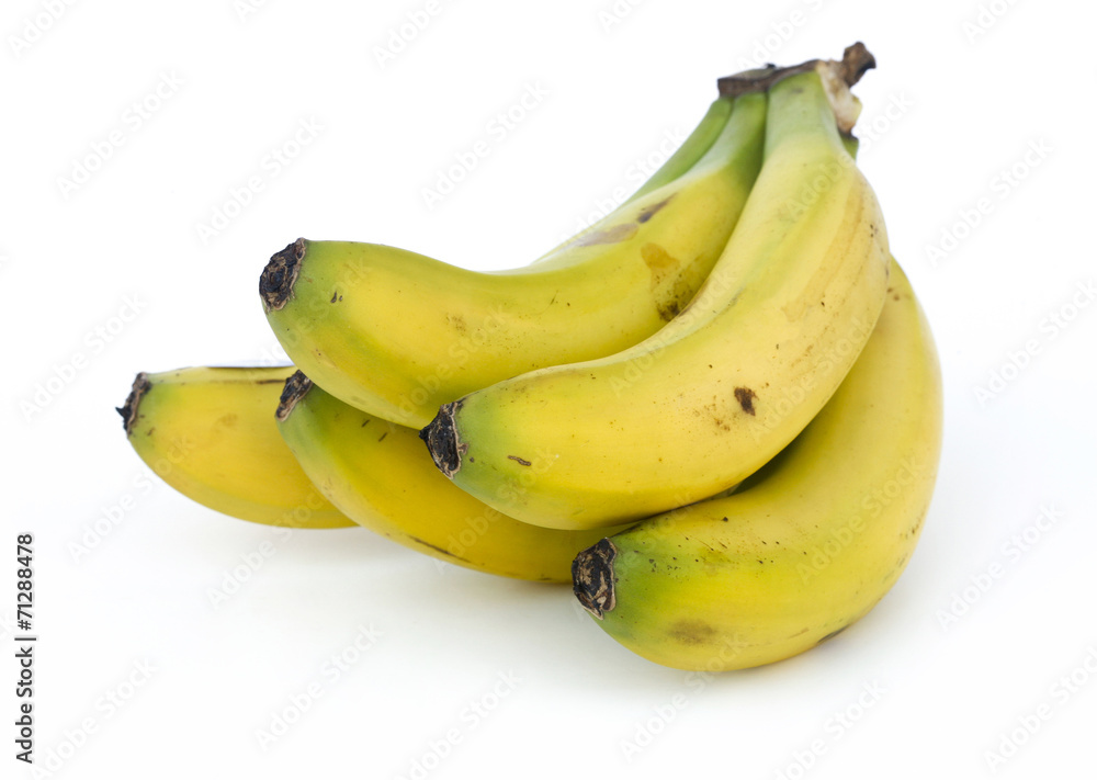 bananas on white background