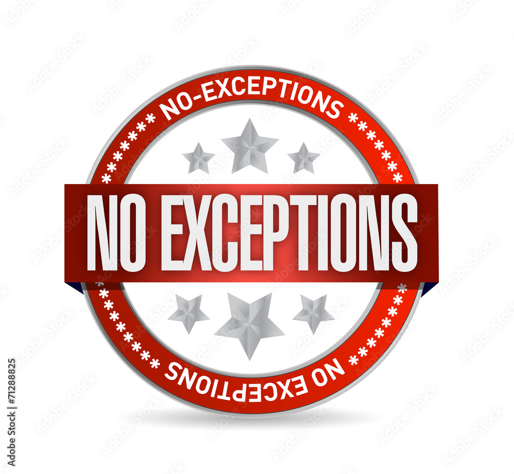 no exceptions seal illustration design
