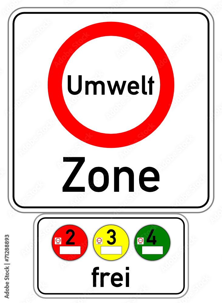 Umweltzone Schild Plakette #141008-svg03 Umweltzone Schild Plakette #141008-svg03