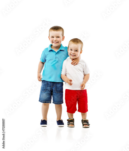 Two little boys isolated