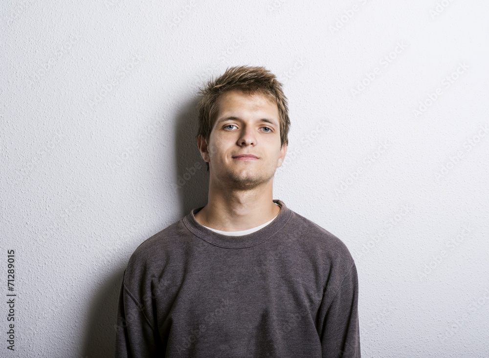 Young man in studio Young man in studio