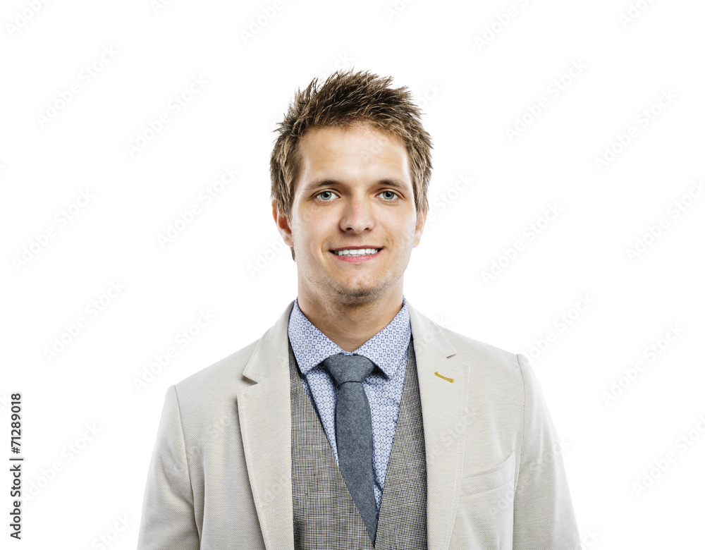 Young businessman in studio Young businessman in studio