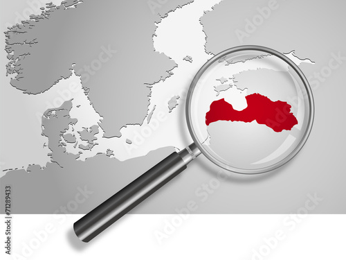 Landkarte *** Europa Lettland