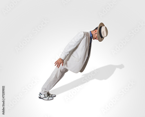 Canvas Print dancer performing lean move