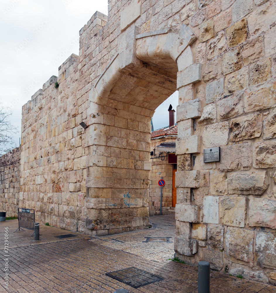 Walls of Ancient City, Jerusalem, Israel