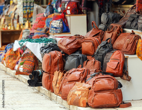 Leather Bag Market at Streets of Jerusalem