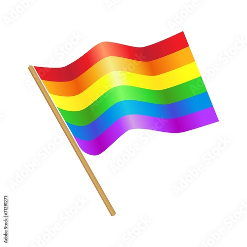 rainbow flag white background