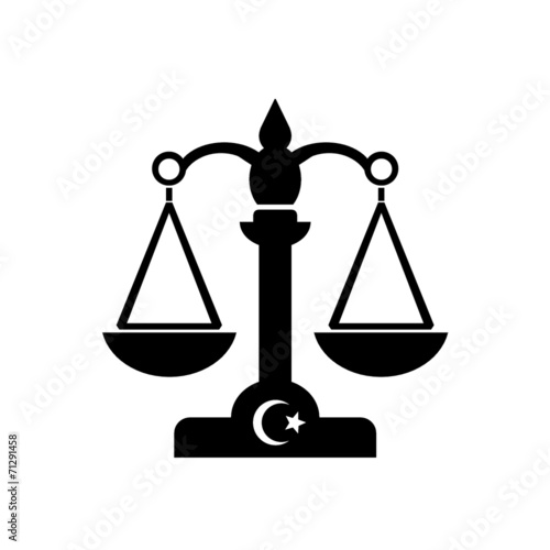 Canvas Print Croissant islamique sur une balance