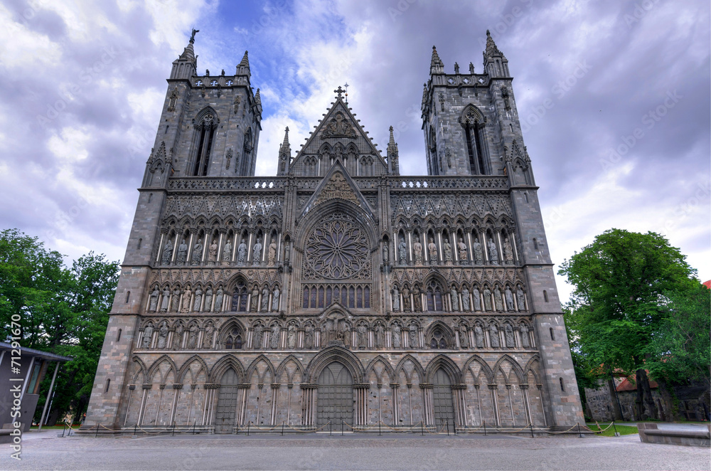 Historic cathedral in Trondheim