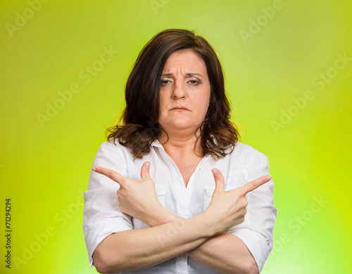 Quadro su tela confused woman indecision concept uncertain in life