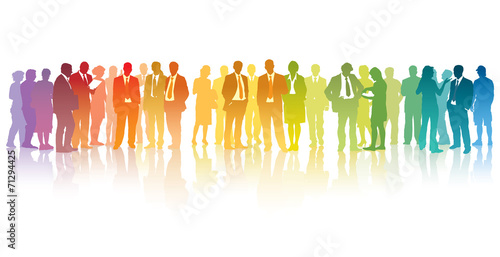 Colorful businesspeople