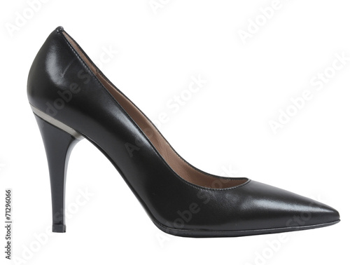 black shoe isolated on white background