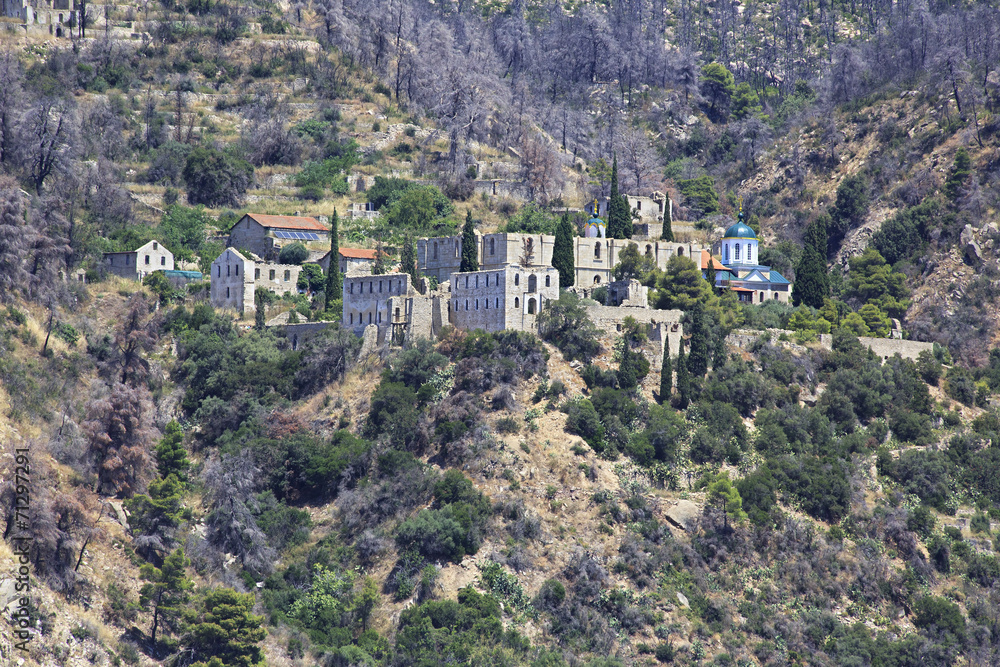 Konstamonitou monastery. Holy Mount Athos.